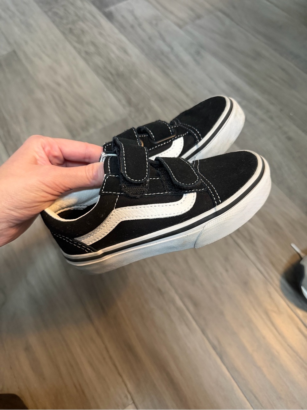 Vans Black and White Kids Sneakers